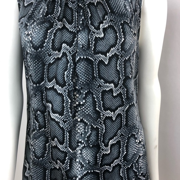 Michael Kors Women's Snake Animal Print Blouse - Size Large -Excellent Condition - Picture 4 of 13